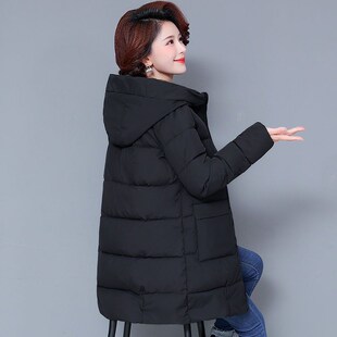 妈妈羽绒棉服2024新款中老年女人冬装外套中长款棉袄洋气冬季棉衣
