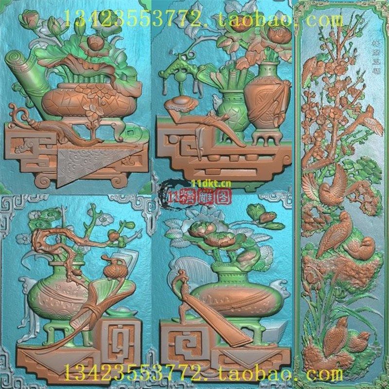 祠堂照壁古建筑精雕图博古如意浮雕石雕瓶图堵扫描牡丹花木雕门楼,商务/设计服务,设计素材/源文件,淘宝优惠券,粉丝福利购,淘宝优惠卷