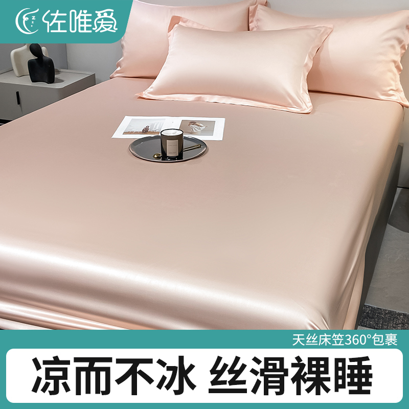 夏季冰丝凉席床笠款单件床单三件套床罩防尘罩2024新款床垫保护罩