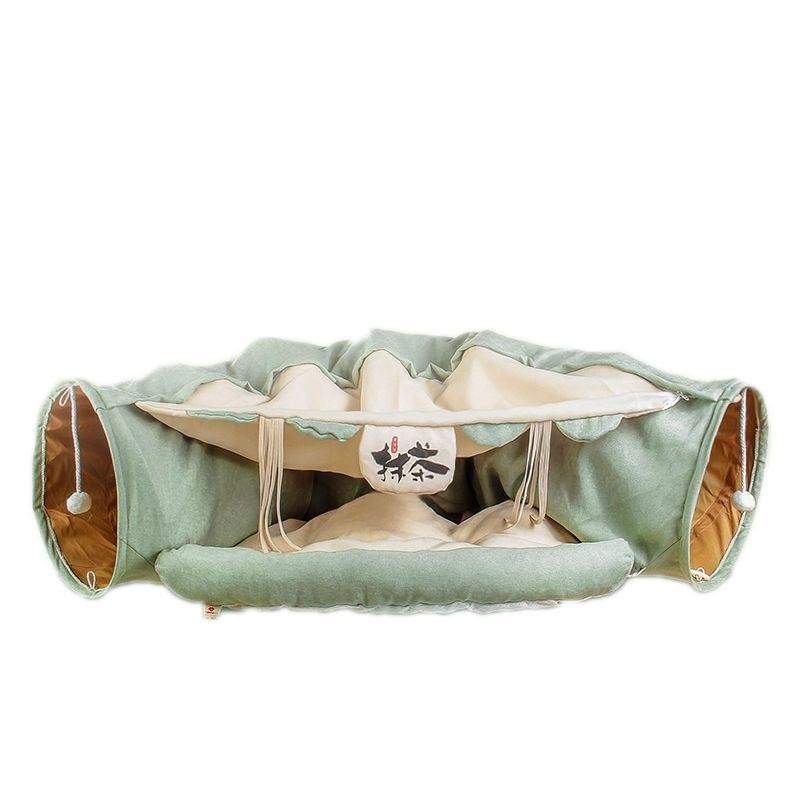 猫咪隧道四季帐篷猫窝猫床猫咪通道钻洞玩具夏季清凉折叠猫用品