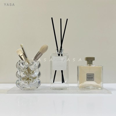 【女士梳妆组合】轻奢样板房浴室衣帽间香薰香水玻璃摆件组合托盘