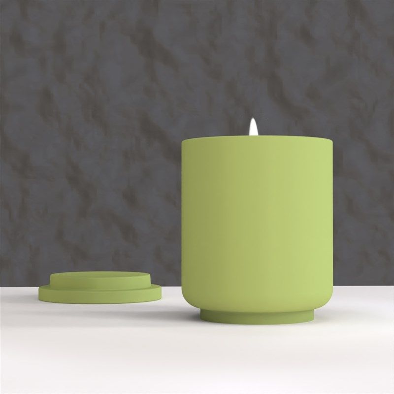 蜡烛杯硅胶模具可爱小老虎创意杯盖水泥杯组合圆柱形石膏花盆模具