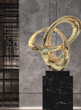 客厅抽象雕塑摆件招财店大堂售楼处前台装饰大型落地艺术品
