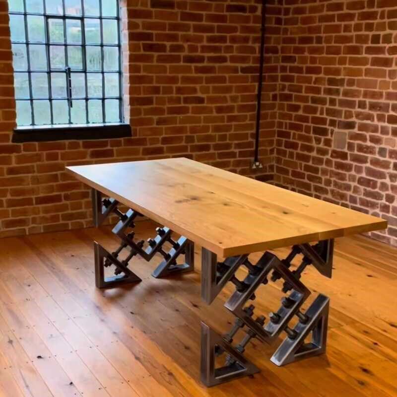 升降台重工台架桌脚支架金属铁艺烤漆工业风餐桌电脑桌茶桌书桌架