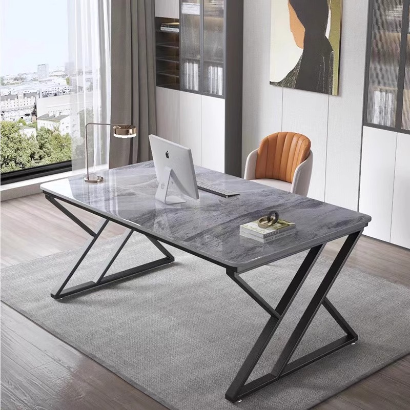 岩板餐桌现代简约台式电脑桌卧室家用小户型学生写字桌书桌办公桌