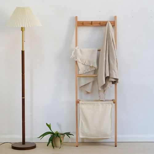 实木不占空间落地卧室衣架靠墙家用床头小尺寸挂衣架临时收纳隔夜