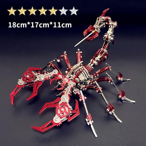 现货魔蝎机械蝎子金o属拼装模型潮玩手办DIY手工玩具桌面摆件