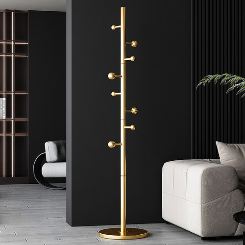 不锈钢室内衣帽架落地意式挂衣架卧室家用简约现代小型杆式挂包架