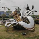 公園廣場抽象簡約l扭曲藝型大型戶外雕塑酒店門口藝術品定制生產