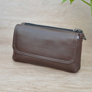 6.3寸手机腰包横款 男士 5.5 薄工地干活皮套 真皮穿皮带手机包5