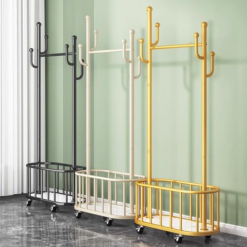 衣架落地卧室挂衣架可移动带轮家用室内网红轻奢晾衣架简易衣帽架