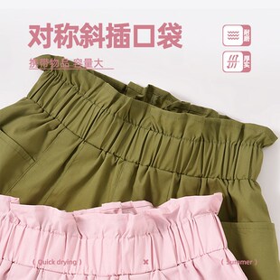 棉致女童花苞短裤夏季裙裤薄款2025新款纯棉女大童夏装儿童裤子夏