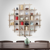 实木茶杯架茶壶置物架壁挂博古架墙上多宝阁茶室茶具收纳架古董架