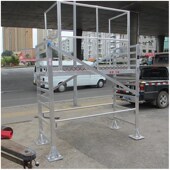 定制铝合金工业车间平台梯作业台登高台踏台工作梯安全梯工程梯子