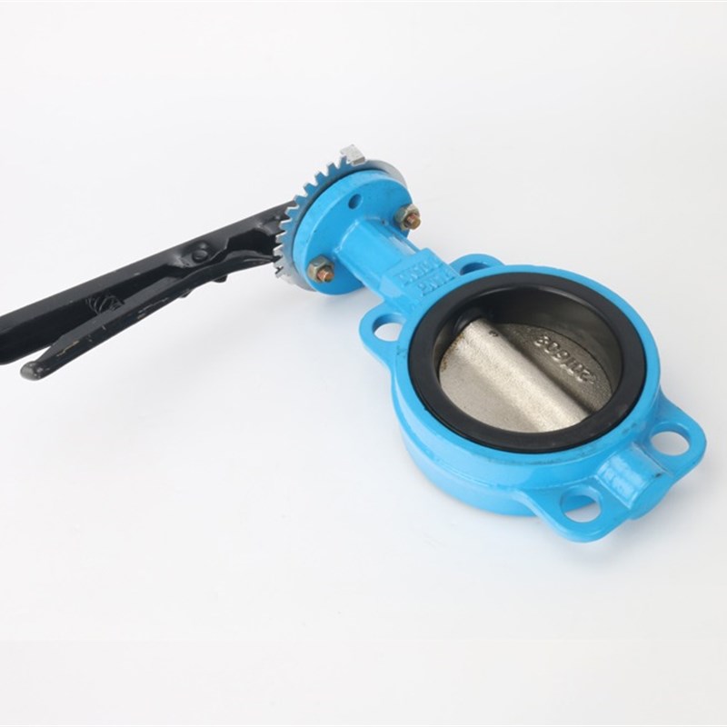 D71X-10/16蝶阀 对夹式手柄蝶阀 手动蝶阀 铸铁对夹式蝶阀1