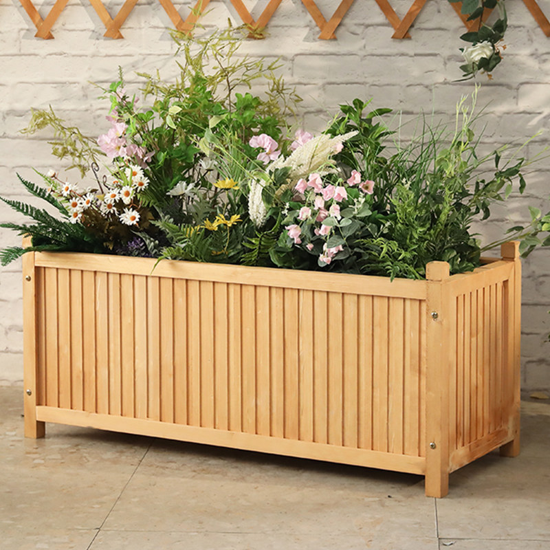防腐木花箱户外庭院长方形花盆露台花园木质花池箱室内阳台种植箱,鲜花速递/花卉仿真/绿植园艺,花盆,淘宝优惠券,粉丝福利购,淘宝优惠卷