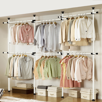 韩式衣帽架落地卧室简易衣服架子多功能挂衣架单杆室内阳台晾衣架