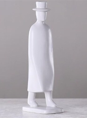 创意人物摆件样板房美式软装饰品工艺客厅家居客厅设计师摆设轻奢