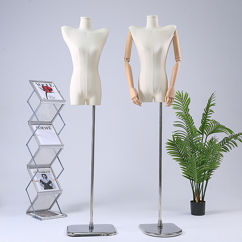 女装服装店耸肩模特道具女半身人台平肩模特架翘肩橱窗展示架全身