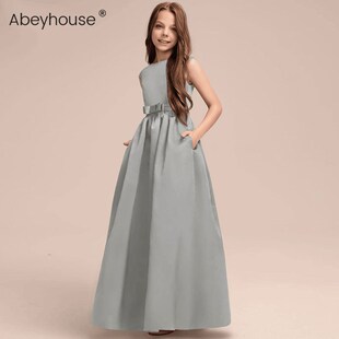 高档女童显瘦礼服儿童演出服中大童钢琴演奏服黑色长款气质公主裙