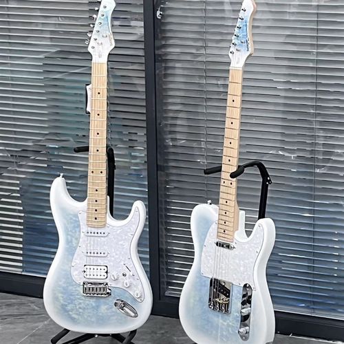 Sqoe电吉他套装级ST系列摇滚入门初学者学生海纹石配色电吉他