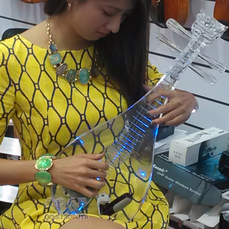 水晶柳琴,水晶电子柳琴,蓝光电子柳琴