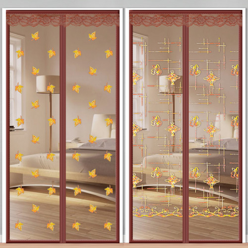 加密防蚊门帘夏季纱窗网防蝇磁吸免打孔魔术贴自吸家用隔断纱门帘