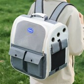 猫包外出便携大容量宠物包双肩透明四季 通用狗狗包手提透气猫咪包