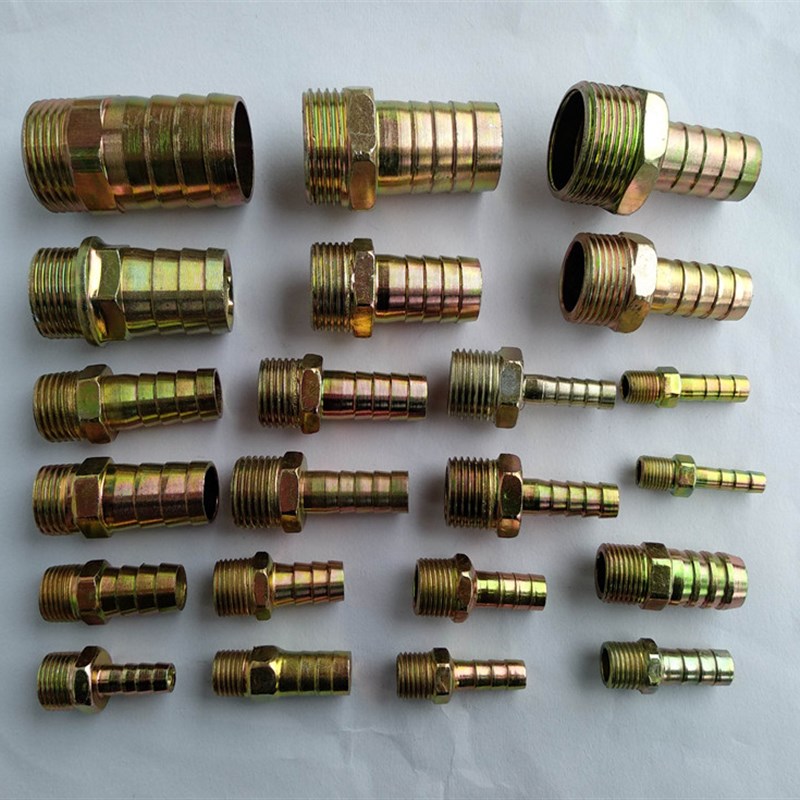 碳钢网管铁宝塔接头镀锌外牙接头快速接头皮管高压油管软管快插