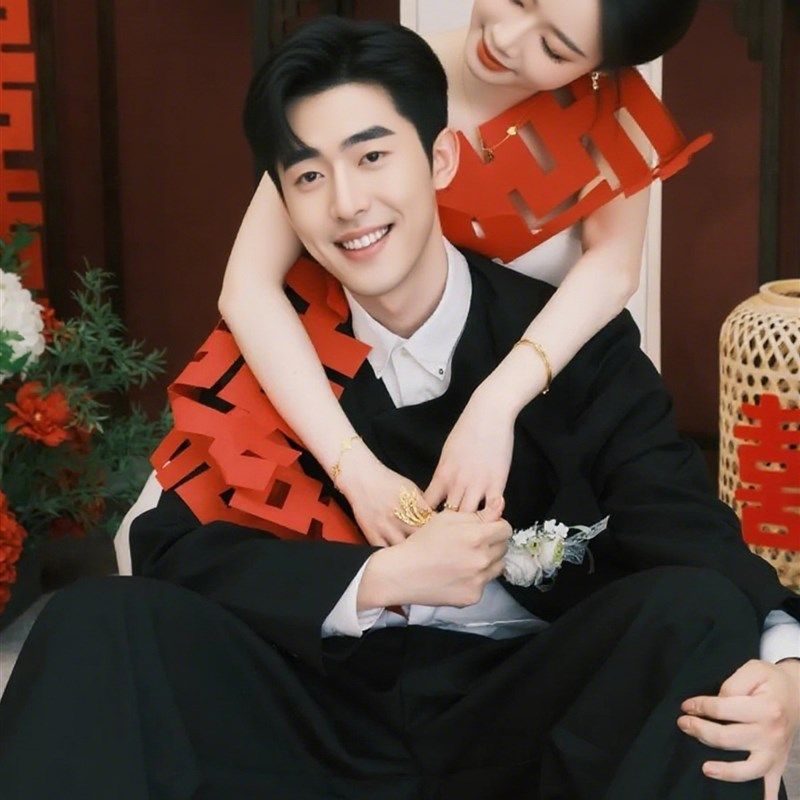 欢喜橙/男士敬酒服订婚领证休闲西服结婚套装新中式新郎西装外套