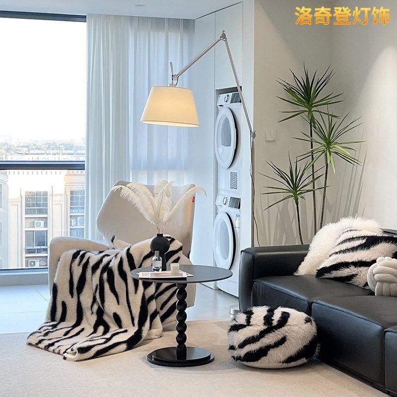 轻奢高级感客厅落地灯立式钓鱼灯卧室艺术书房阅读沙发旁氛围台灯