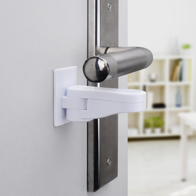 宝宝安全锁加长防开门神器免打孔防盗门把手防开器防宠物开门锁扣,婴童用品,多功能安全锁,淘宝优惠券,粉丝福利购,淘宝优惠卷