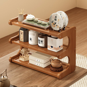 桌面博古架小型茶具置物架新中式 古风茶桌上茶台茶杯架子茶壶摆放