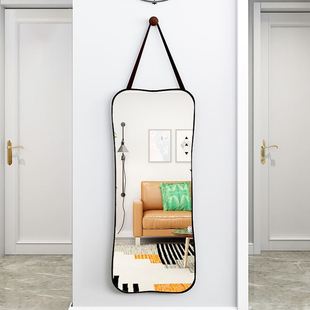 穿衣镜挂墙家用玄关挂式 试衣镜子贴墙自粘壁挂粘贴网红全身落地镜