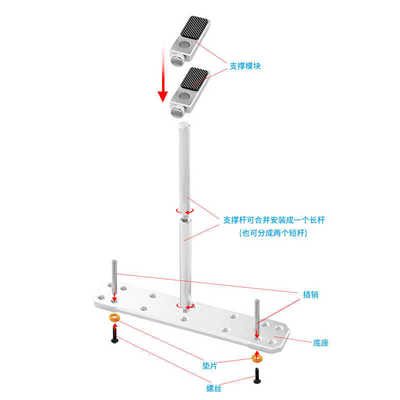 寒彻散热机箱风扇显卡支架海景房12CM风扇加装显卡防变形支撑架