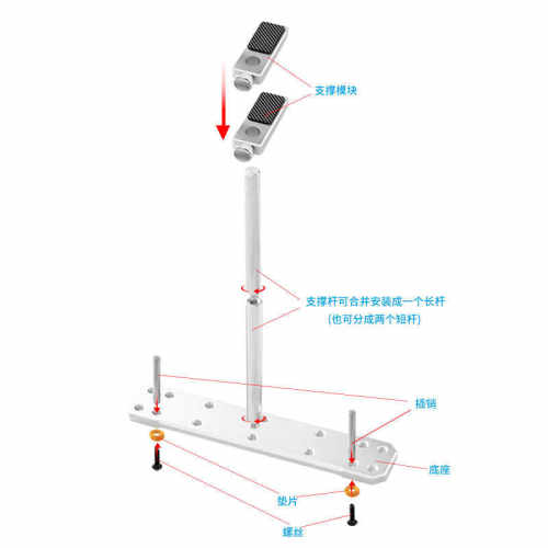 寒彻散热机箱风扇显卡支架海景房12CM风扇加装显卡防变形支撑架