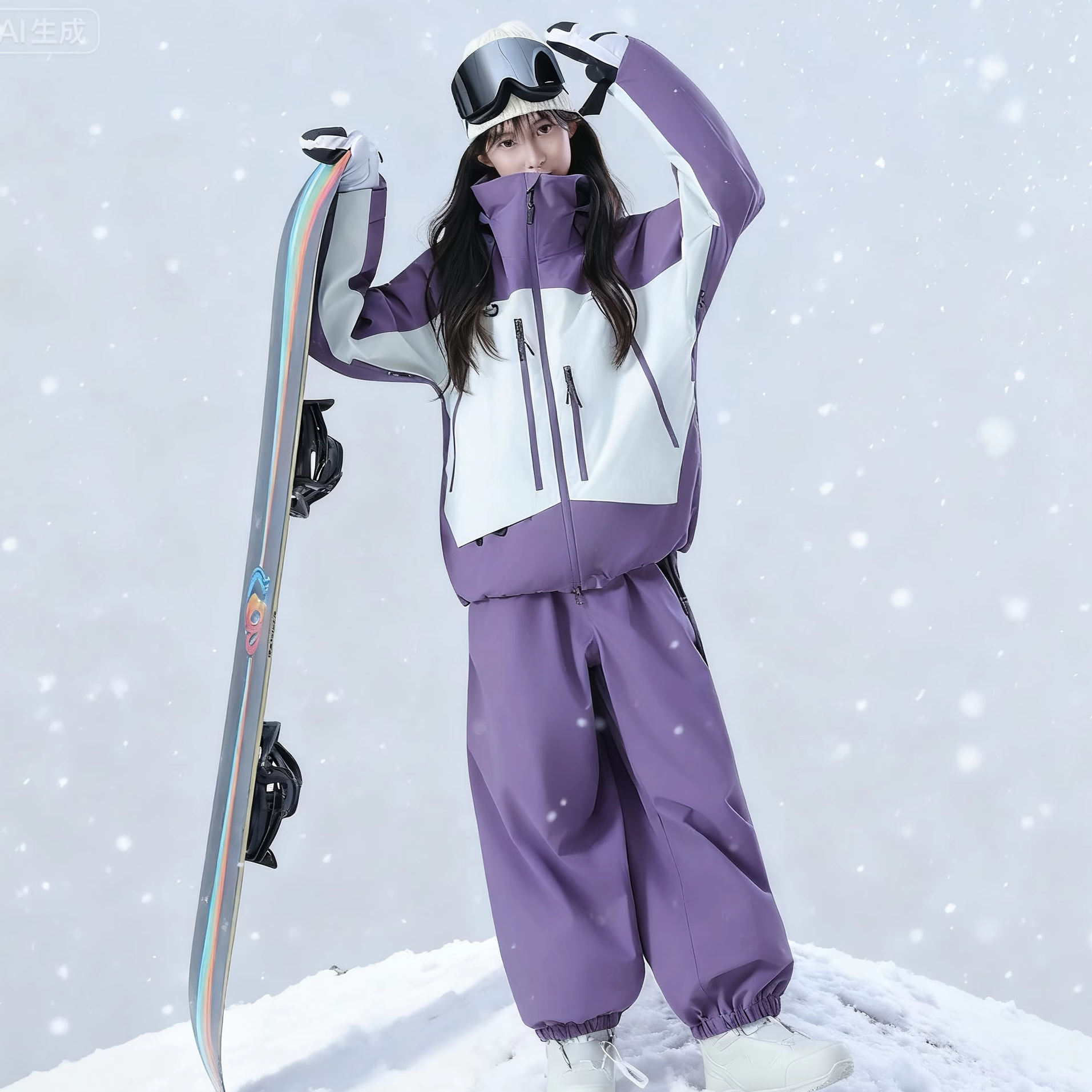 滑雪服套装女男款单板防水加厚