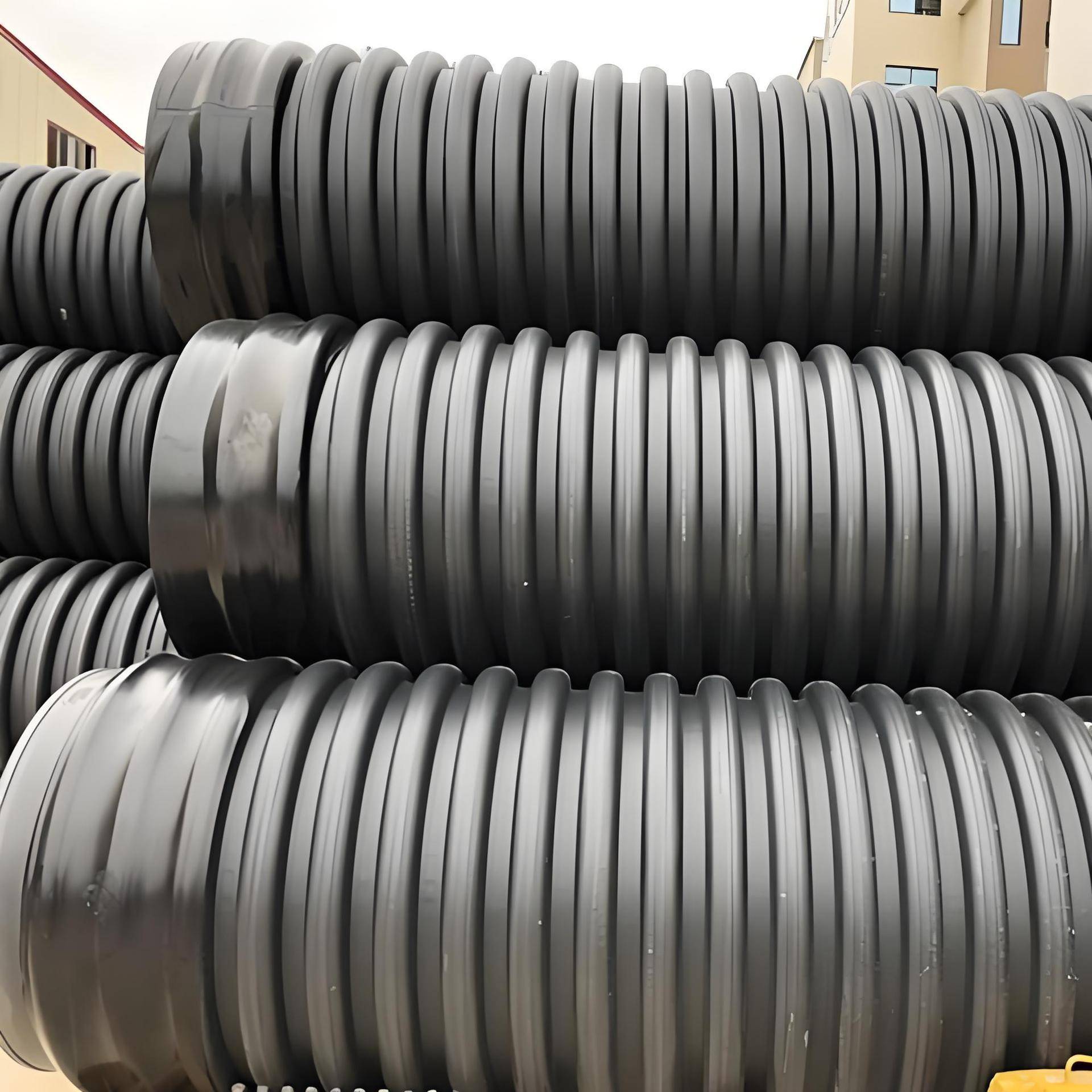 HDPE聚乙烯缠绕B型结构壁管高密度克拉管耐腐蚀排水管材厂家