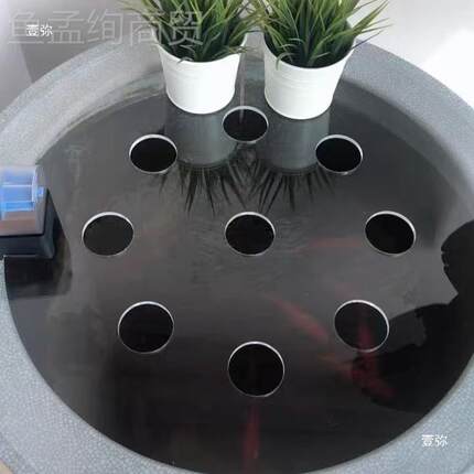 圆防形鱼缸盖LNV圆形鱼防缸透明猫护上盖户板外缸防跳防溅水网盖