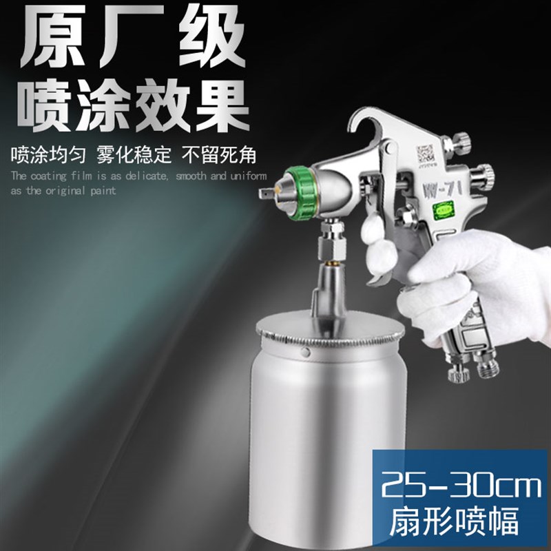 日本W-71/W77家俱油漆喷枪喷漆上壶底漆汽车喷抢高雾化涂料喷漆枪