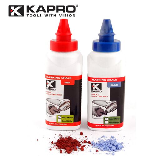 KAPRO开普路木工划线器手动弹线器粉墨墨斗工具防水红蓝墨粉226克