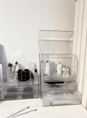 Pglp鸽子化妆品卧室收纳盒桌面大容量化妆品盒防尘抽屉式收纳