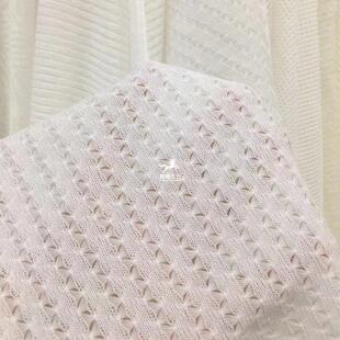 镂空罗纹小提花 半透视感 春夏季时装针织衫BJD娃衣围巾 弹力布料