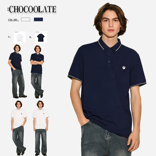 ：CHOCOOLATE网球风小熊POLOT恤CCLPOXKL04500