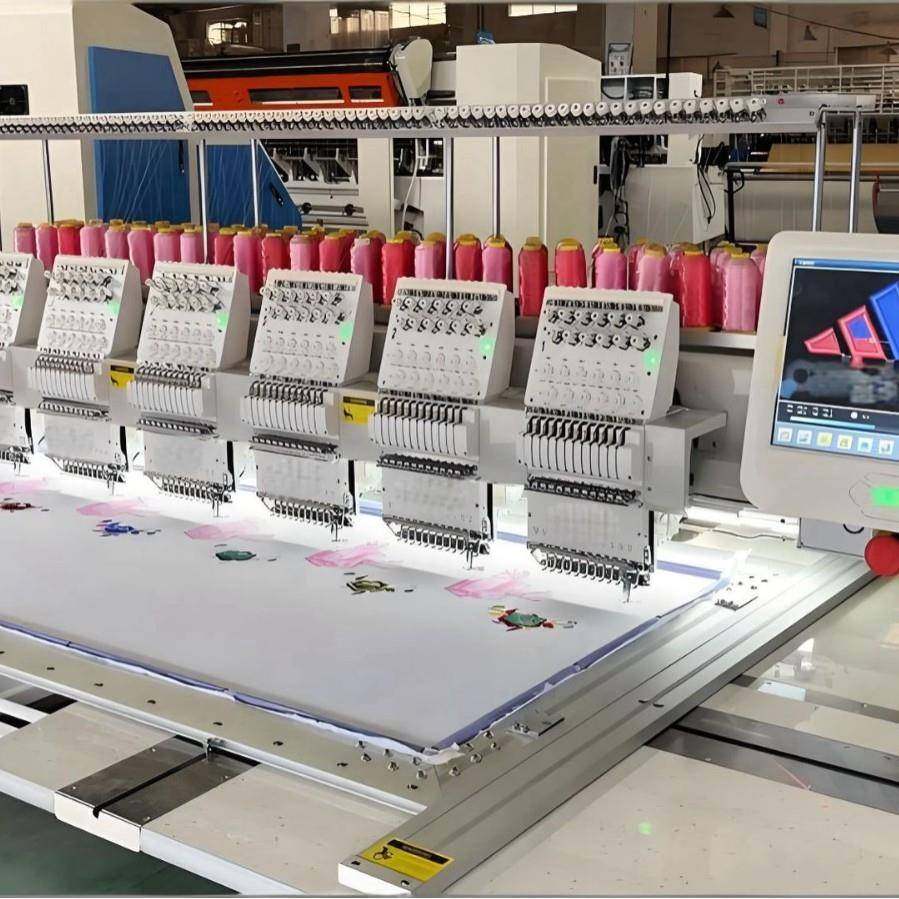12针新款电控刺绣机商用全自动商标成衣帽子用多头电脑绣花机拿货,纺织面料/辅料/配套,其他纺织机械,淘宝优惠券,粉丝福利购,淘宝优惠卷