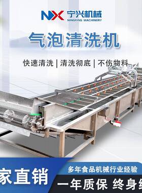 商用果蔬气泡清洗机小龙虾喷淋式清洗设备辣椒韭菜苹果清洗机器