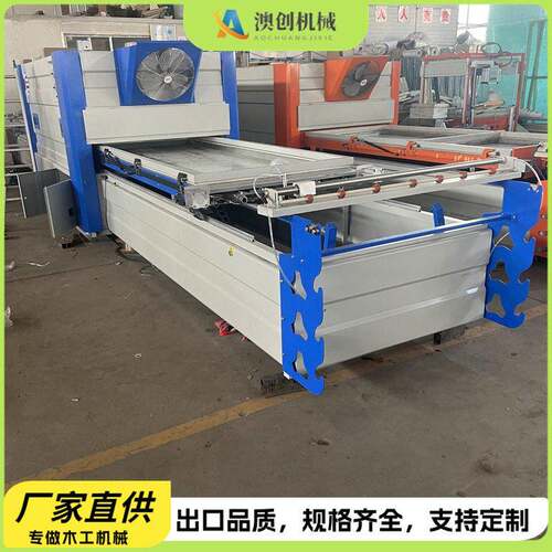 低压家具板吸塑机 PLC触摸屏控制大负压凸凹面异型真空覆膜机厂