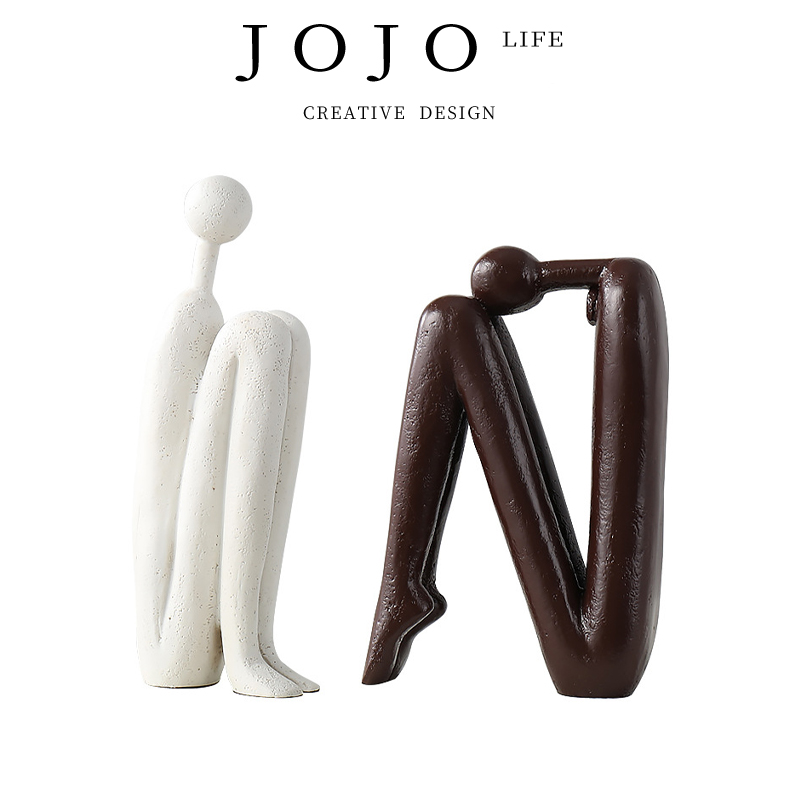 J0JOpricot摆件现代创意抽象人物摆件家居客厅电视柜  杏寿