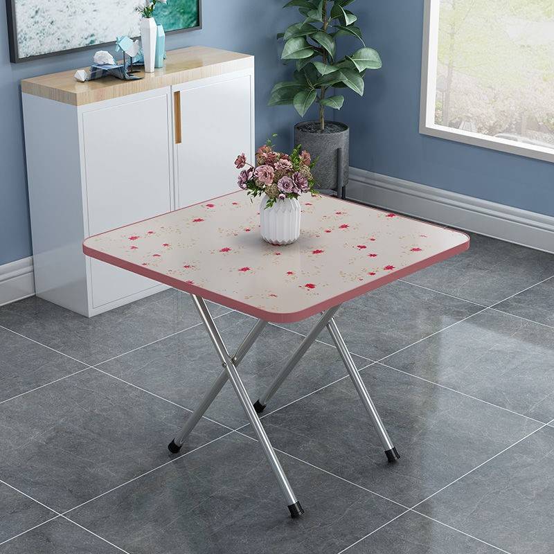 餐桌方桌饭桌可折叠桌出租屋家用小户型租房吃饭摆摊桌子