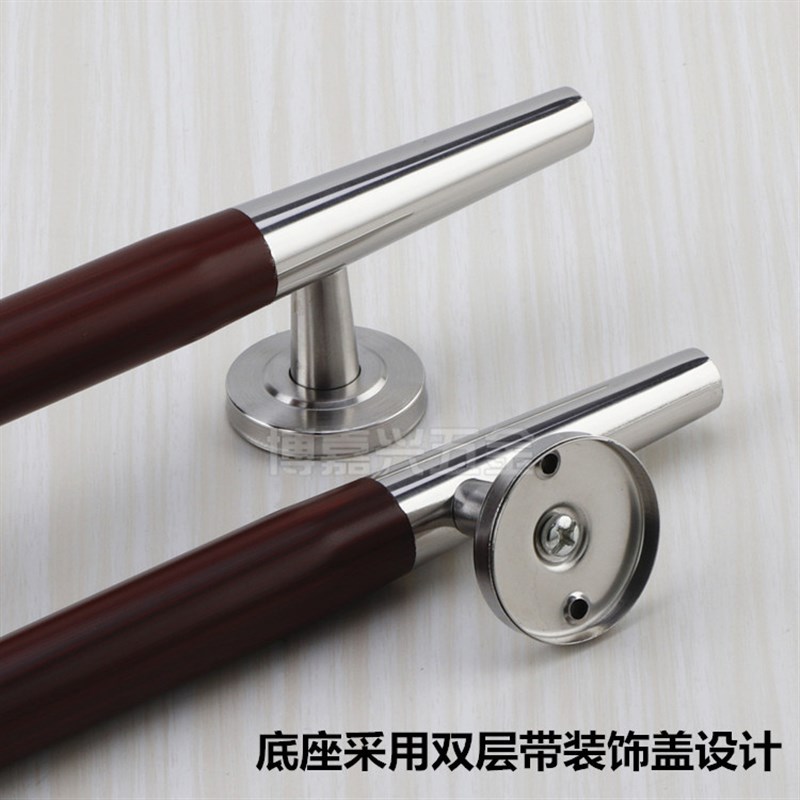 加厚不锈钢明装拉手木门把手大门防火门铝合金门尖木纹拉手
